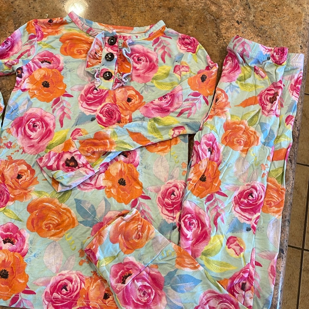 Gigi & Max pajamas in sweet floral print.